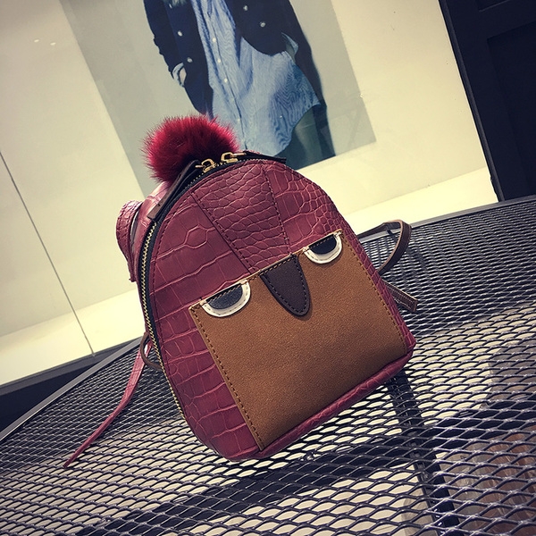 Γυναικεία  Mini τύπου σακίδιο κουκουβάγια γκόμενα μπορεί να φορεθεί με ένα μακρύ χερούλι