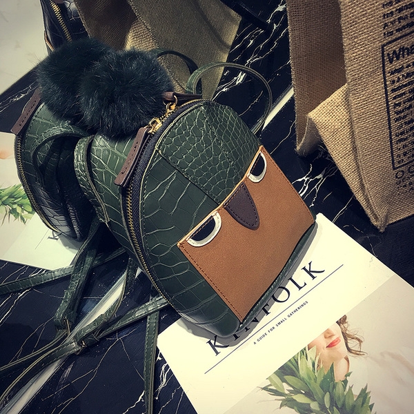 Γυναικεία  Mini τύπου σακίδιο κουκουβάγια γκόμενα μπορεί να φορεθεί με ένα μακρύ χερούλι