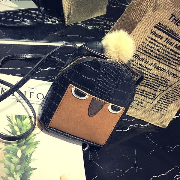 Γυναικεία  Mini τύπου σακίδιο κουκουβάγια γκόμενα μπορεί να φορεθεί με ένα μακρύ χερούλι