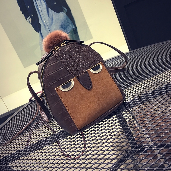 Γυναικεία  Mini τύπου σακίδιο κουκουβάγια γκόμενα μπορεί να φορεθεί με ένα μακρύ χερούλι