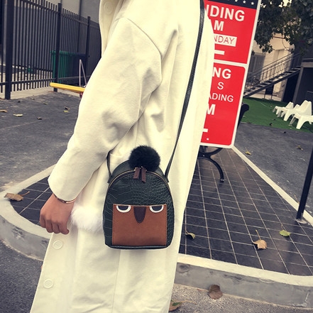 Γυναικεία  Mini τύπου σακίδιο κουκουβάγια γκόμενα μπορεί να φορεθεί με ένα μακρύ χερούλι