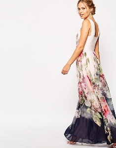 Дамска дълга цветна бохемска рокля