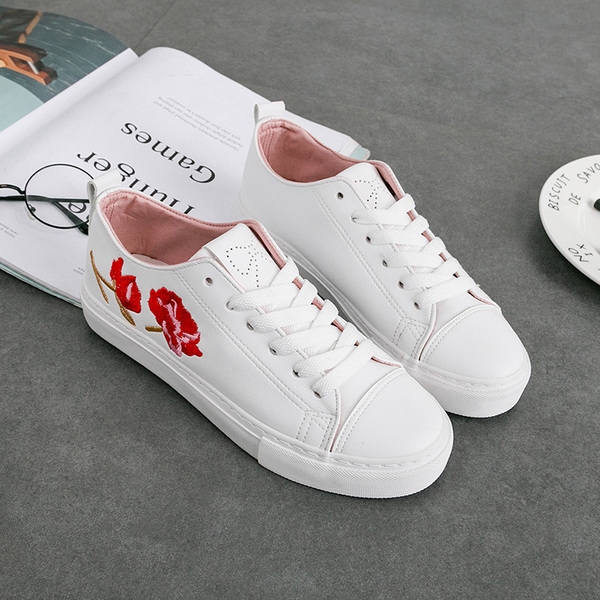 Γυναικεία αθλητικά  πάνινα παπούτσια - ροζ και λευκά