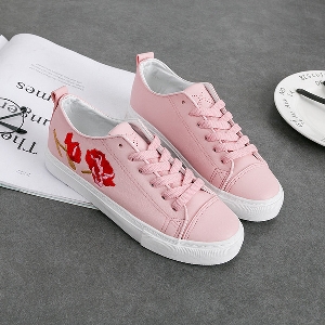 Γυναικεία αθλητικά  πάνινα παπούτσια - ροζ και λευκά