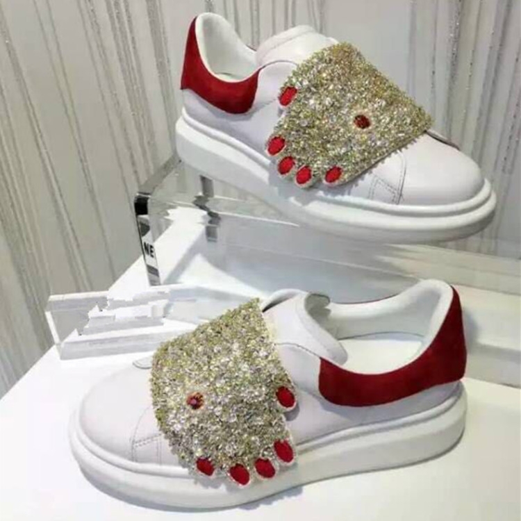 Луксозни дамски ежедневни обувки с камъни