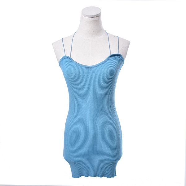 Κομψό κυρίες φόρεμα σχίζει πληκτρολογήστε Λεπτή μπλε, λευκό, γκρι και μαύρο