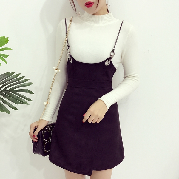 φούστα Κομψή κυρίες καφέ και μαύρο