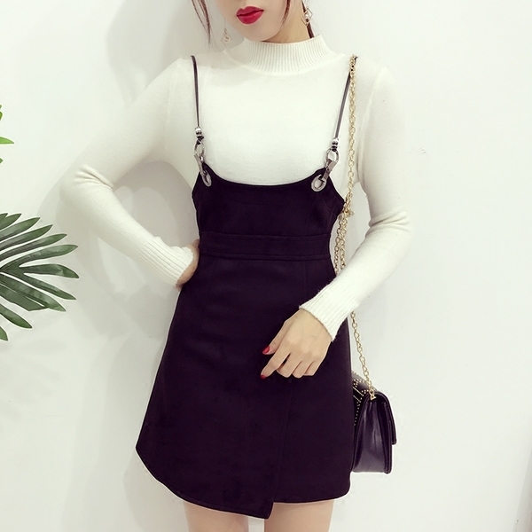 φούστα Κομψή κυρίες καφέ και μαύρο