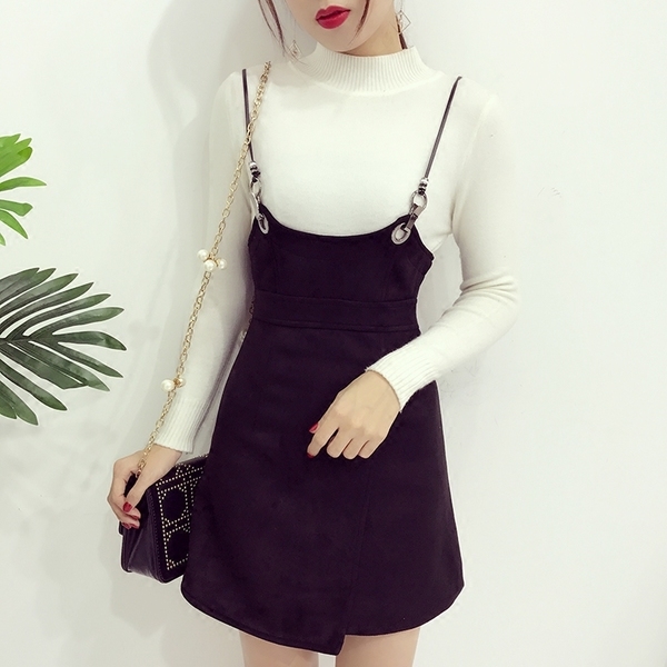 φούστα Κομψή κυρίες καφέ και μαύρο