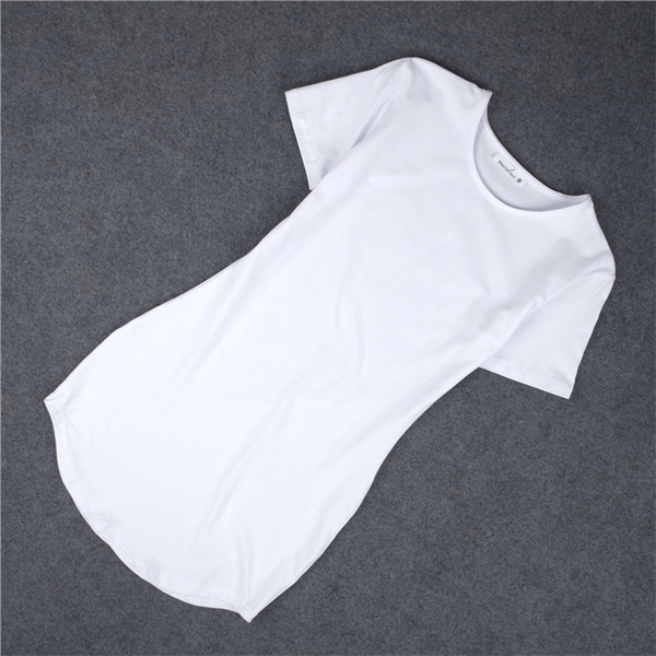 Σέξι κυρίες φόρεμα με κοντά μανίκια σε μαύρο και άσπρο με O-σχήμα κολάρο