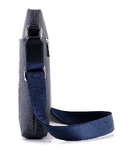 Комплект мъжка чанта и портмоне в четири цвята - черна, кафява, синя PVC модели с мека повърхност