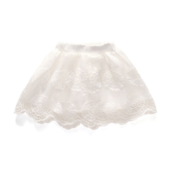 Παιδικό καλοκαιρινό σετ για κορίτσια δύο κομματιών με μοντέρνο denim  γιλέκο και λευκή φούστα  με δαντέλα