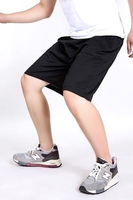 Αντρικά σύντομο καλοκαίρι άνετα παντελόνια μικρές και μεγάλες, μαύρο γκρι και άσπρες ρίγες