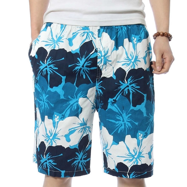 Мъжки летни къси панталон - шорти за плаж и ежедневие цветни бели топ модели