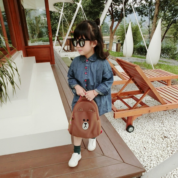 Παιδικό τζιν φόρεμα για κορίτσια με κουμπιά και μακριά μανίκια