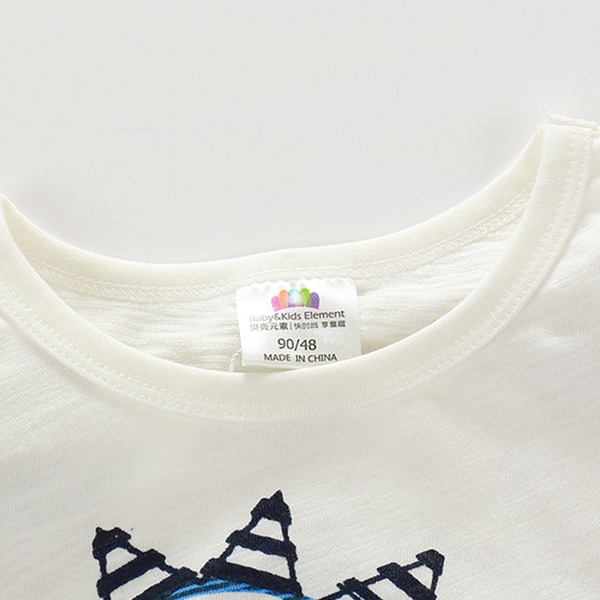 Παιδικό σετ  - μπλούζα με κοντό μανίκι με εικόνα δεινόσαυρου και παντελόνια μικρού μήκους