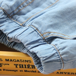 Стилни детски къси панталони за момичета с висока талия и дантела