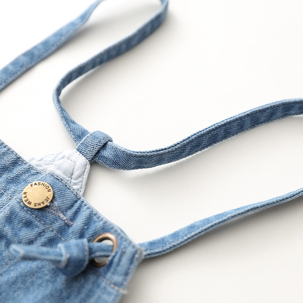 Κομψό παιδικό ολόσωμο παντελόνι για κορίτσια με υψηλή μέση