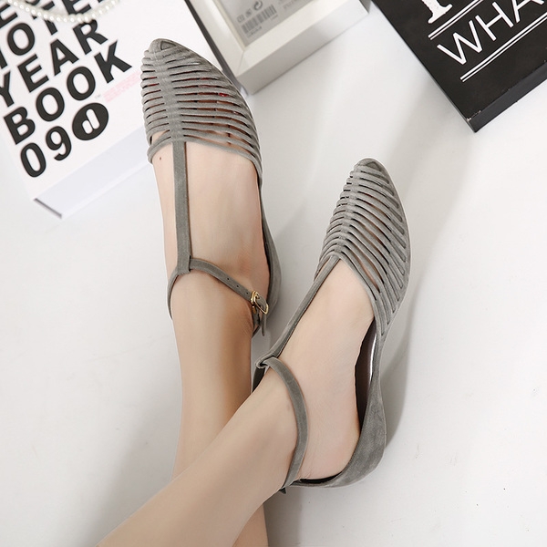 Οι γυναίκες έκλεισε σανδάλια - απότομη, μαύρο, κόκκινο, μοβ, γκρι και μπεζ