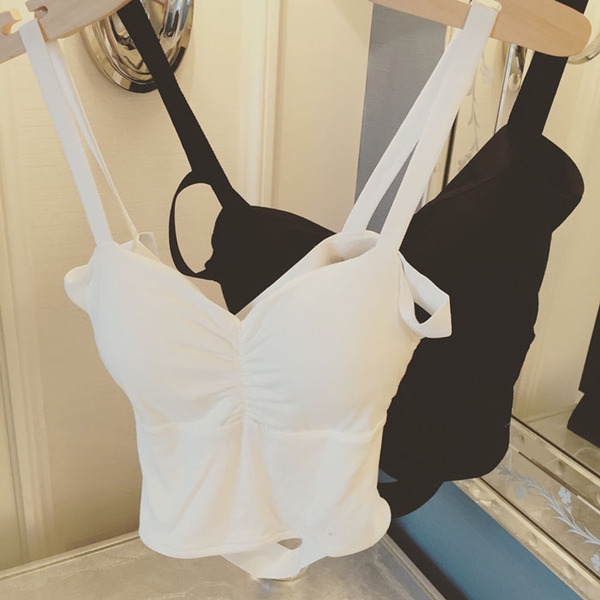 Κυρίες καλοκαίρι γιλέκο σταυρό πίσω σε μαύρο και άσπρο