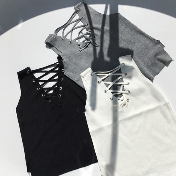 φανέλες των γυναικών με τις συνδέσεις με V-neck