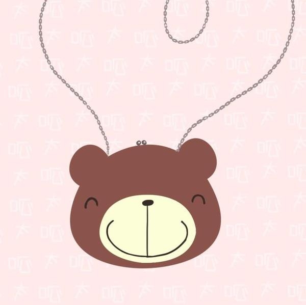 Дамска мини чанта `Мечо` кафява