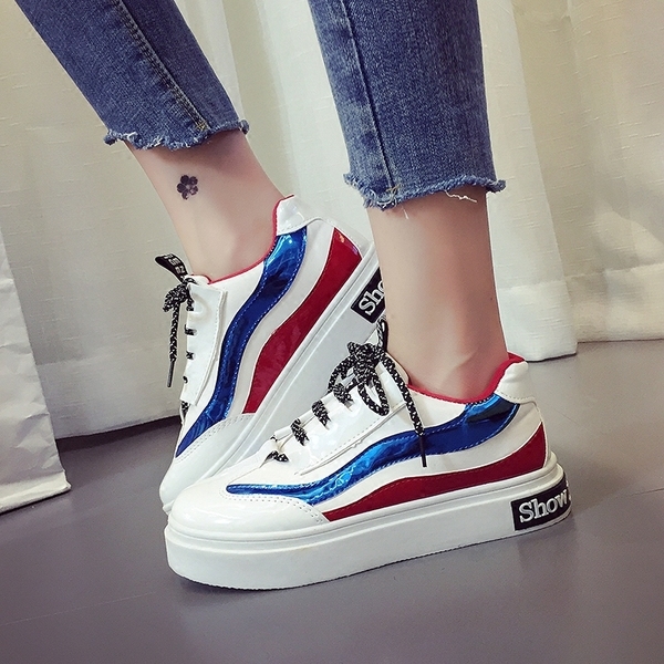 Дамски лачени маратонки - стилни в черен, розов и бял цвят