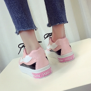 Γυναικέια πάνινα παπούτσια - κομψά σε μαύρο, ροζ και λευκό χρώμα