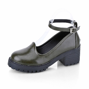 Дамски стилни затворени сандали с лек ток в черен, сив, бежов, тъмнозелен цвят