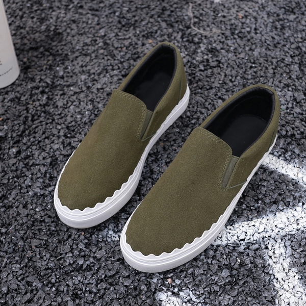 Дамски ежедневни мокасини от изкуствена кожа и велур, в кафяв, черен, тъмнозелен и бял цвят