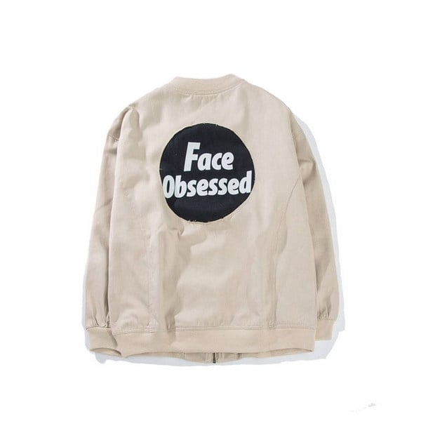 Мъжко тънко пролетно есенно яке "Face obsesedd" два модела черно и бежово