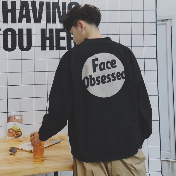 Мъжко тънко пролетно есенно яке "Face obsesedd" два модела черно и бежово