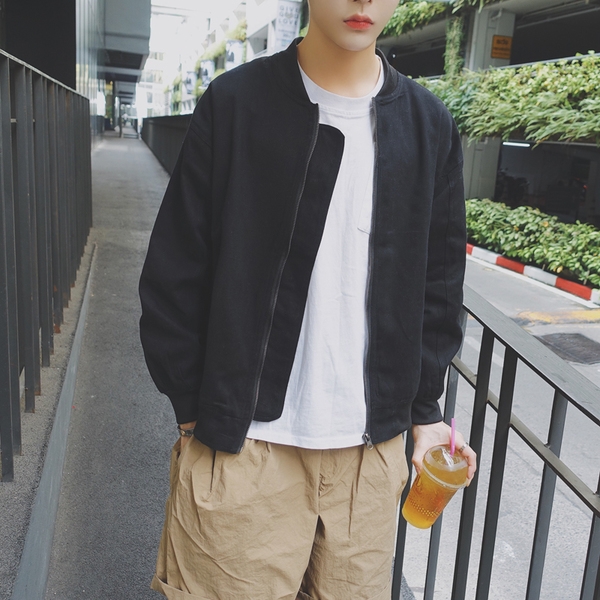 Мъжко тънко пролетно есенно яке "Face obsesedd" два модела черно и бежово