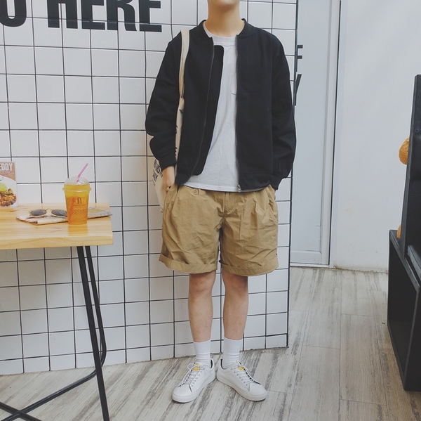 Мъжко тънко пролетно есенно яке "Face obsesedd" два модела черно и бежово