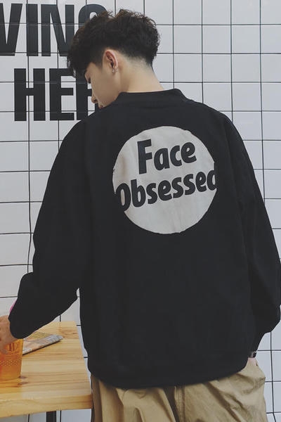 Мъжко тънко пролетно есенно яке "Face obsesedd" два модела черно и бежово