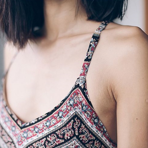 Дамска дълга лятна рокля с кръстосани презрамки