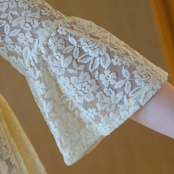 Дамска дантелена рокля за бременни 