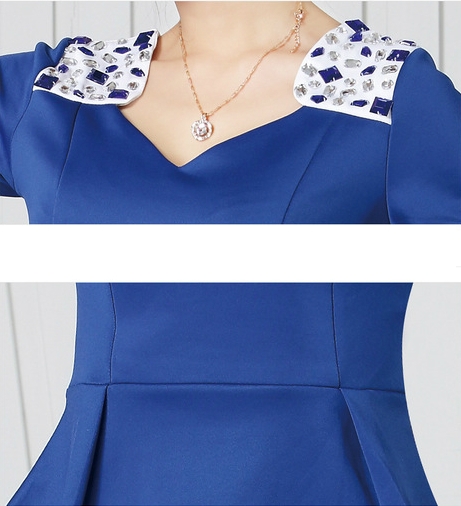 Дамски комплект от две части риза и пола жълта, синя, червена 