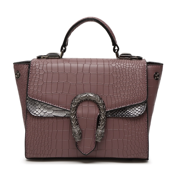 Дамска ретро чанта от еко кожа кафява, червена, сива, черна