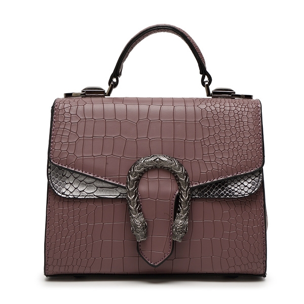 Дамска ретро чанта от еко кожа кафява, червена, сива, черна