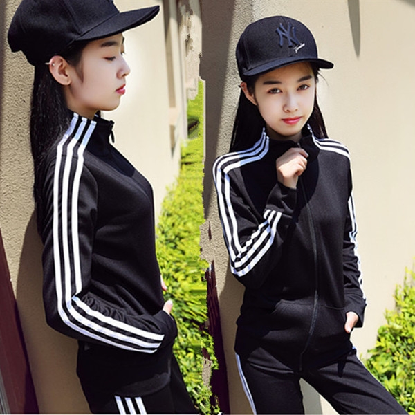 Дамски нов спортен екип с бели кантове: 7 цвята