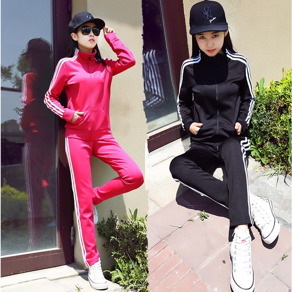 Дамски нов спортен екип с бели кантове: 7 цвята