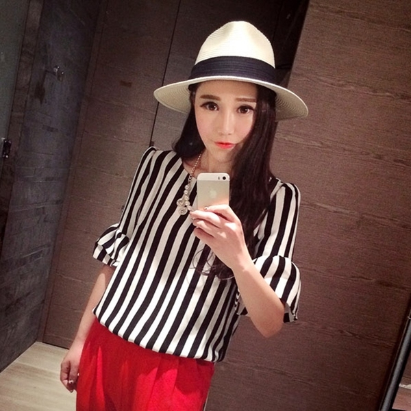 Дамски елегантни ризи с къс ръкав различни модели и цветове