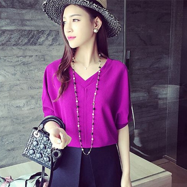 Дамски елегантни ризи с къс ръкав различни модели и цветове