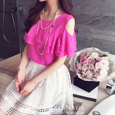 Дамски елегантни ризи с къс ръкав различни модели и цветове