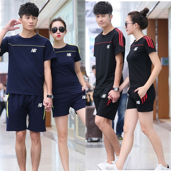 Комплект мъжки спортен екип от 2 части - сив, черен и тъмносин