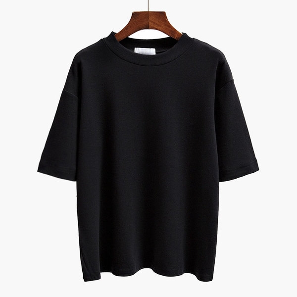 Свежа дамска тениска с 3/4 ръкав, широк и изчистен модел, в бял, розов, кафяв,черен,  бежов и сив цвят