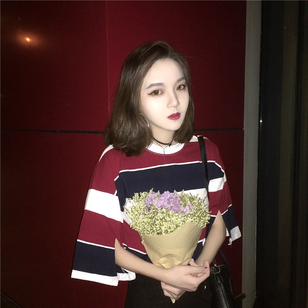 Раирана туника с 3/4 ръкави с цепка