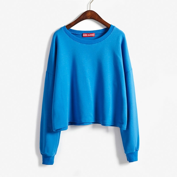 Спортна дамска блуза в изчистен модел, в жълт, син, сив, бял, розов и черен цвят