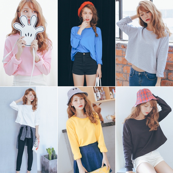 Спортна дамска блуза в изчистен модел, в жълт, син, сив, бял, розов и черен цвят